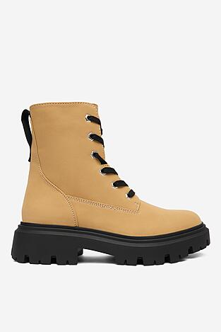 Šněrovací vyšší obuv Jenny CEO-R25AW09224 CAMEL