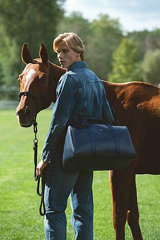 Torba męska Beverly Hills Polo Club BHPC-L-015-07 Granatowy