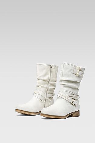 Kozaki Mustang 1139-624 Biały