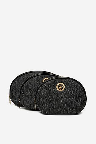 Kozmetikai táska Beverly Hills Polo Club BHPC-U1-007-SS25 (3-PACK) FEKETE