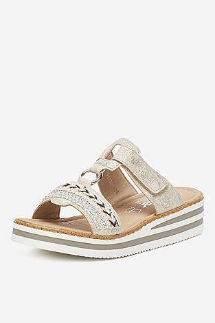 Klapki Rieker CEO-V02M6-60 Złoty