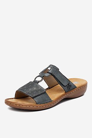 Klapki Rieker CEO-60885-12 Jeansowy