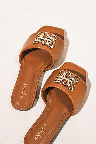 Klapki NINE WEST SMRL393663-02 Brązowy