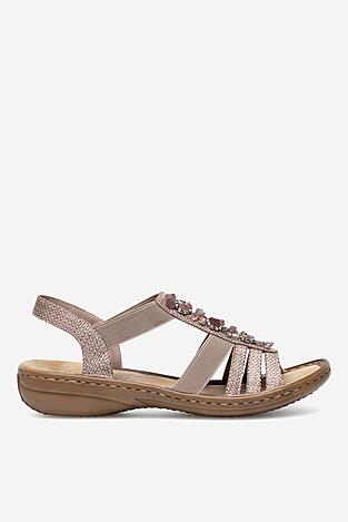 Sandały Rieker 60818-31 Różowy