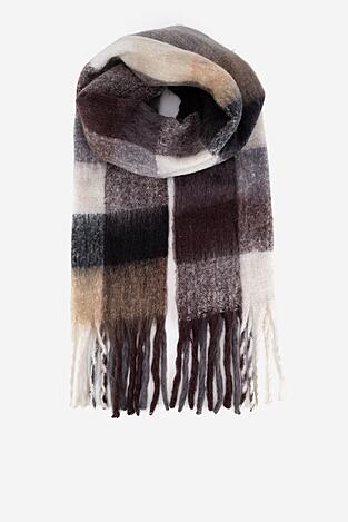 Дамски шал Jenny Fairy 4W4-006-AW24 КАФЯВ