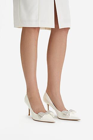 Czółenka EVA MINGE ANEMONE-V1892-116-2 Biały