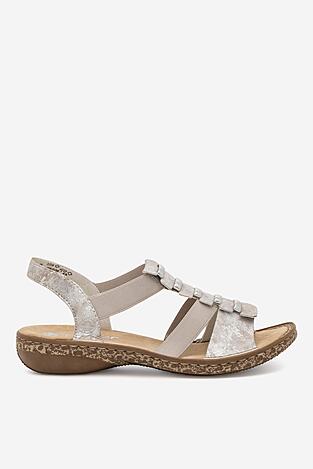 Sandały Rieker 62850-90 Srebrny