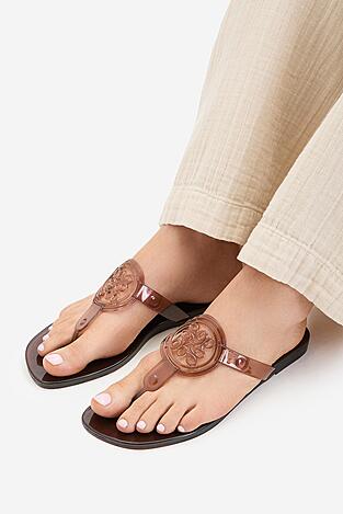 Klapki NINE WEST CEO-CT0906-1 Brązowy jasny