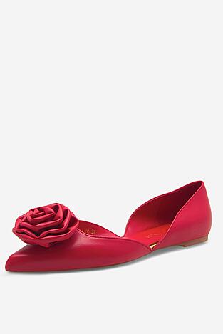 Baleriny EVA MINGE FORBES-V1521-06 Czerwony