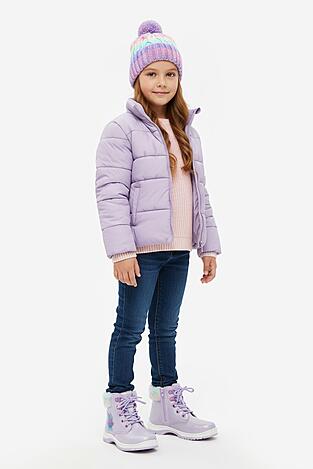 Šněrovací vyšší obuv FURBY CEO-CP23-AW25-131FUR SVĚTLE FIALOVÁ