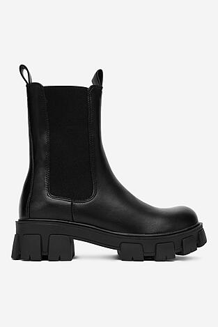 Členková topánka DeeZee 12837-22-BLACK PU ČIERNA