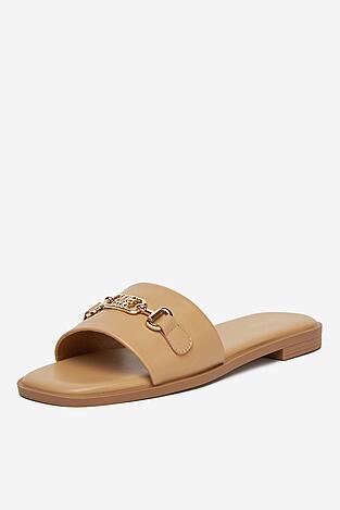 Klapki NINE WEST 678322-84 Beżowy ciemny