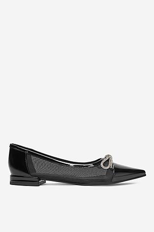 Baleriny EVA MINGE ALYSSUM-LT2408-9 Czarny