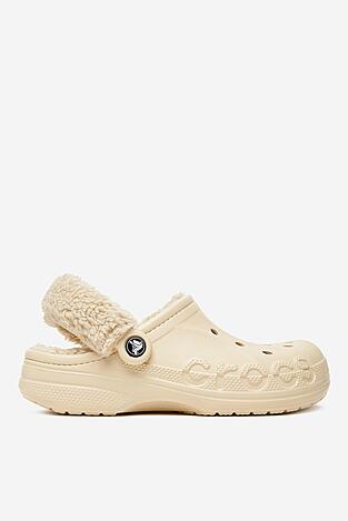 Uszodai papucs Crocs C-BAYA LINED FUZZ STRAP CLOG 206633-11S BÉZS