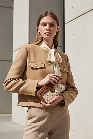 Portofel femei Beverly Hills Polo Club CEO-BHPC-W1-001-AW25 CREM