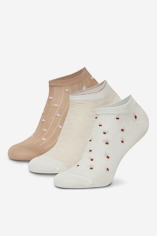 Zokni NINE WEST KR_NW_FRESITA_Z_SS25 (3 PACK) FEHÉR