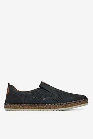 Espadryle Rieker B5258-14 Granatowy