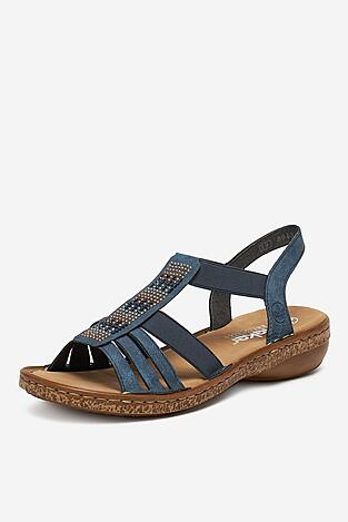 Sandały Rieker 628G7-14 Jeansowy
