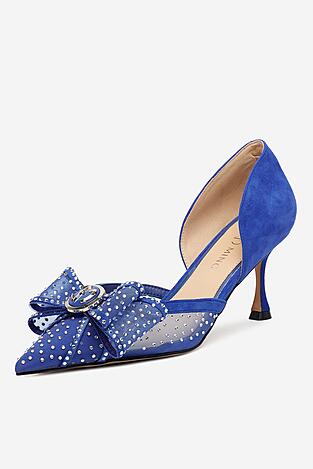 Czółenka EVA MINGE EO-AVA-78096-202 Niebieski