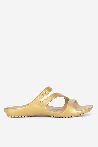 Klapki basenowe Crocs KADEE II METALLIC SANDAL W 210147-710 Złoty