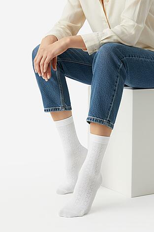 Чорапи NINE WEST CEO_BR_NW_25077_W_AW25 (3 PACK) БЯЛ