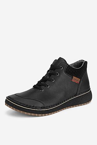 Šněrovací vyšší obuv Rieker 50902-00 ČERNÁ