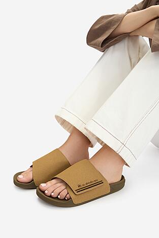 Klapki basenowe QUIKSILVER EO-POCHI SUEDE CQ10164BT Beżowy