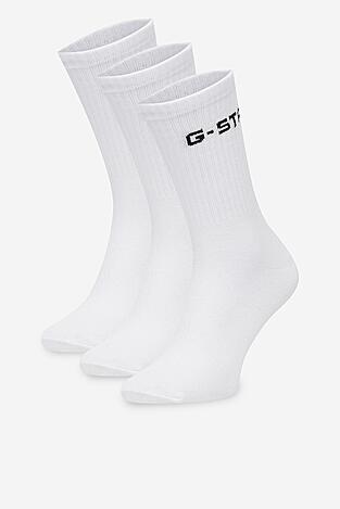 Ponožky G-STAR RAW AS_G_STAR_001W_SS25 (3-PACK) BIELA