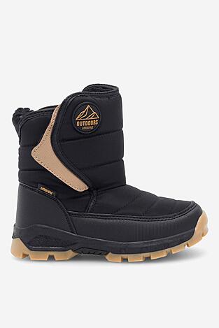 Šněrovací vyšší obuv Action Boy CP86-25071 ČERNÁ