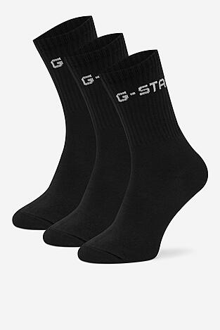 Ponožky G-STAR RAW AS_G_STAR_001W_SS25 (3-PACK) ČIERNA