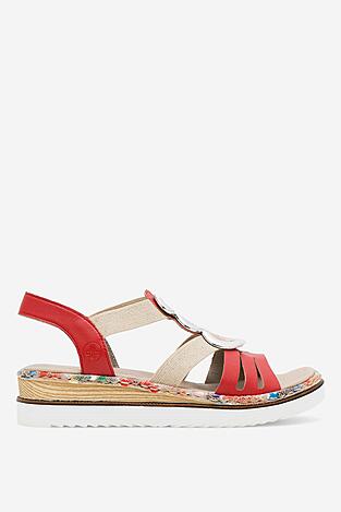 Sandały Rieker 679L4-33 Czerwony