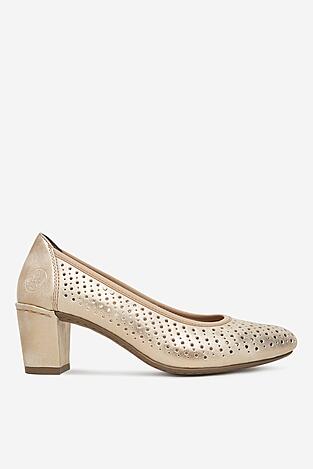 Czółenka Rieker CEO-41057-60 Złoty