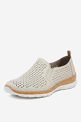 Półbuty Rieker N4251-60 Beżowy