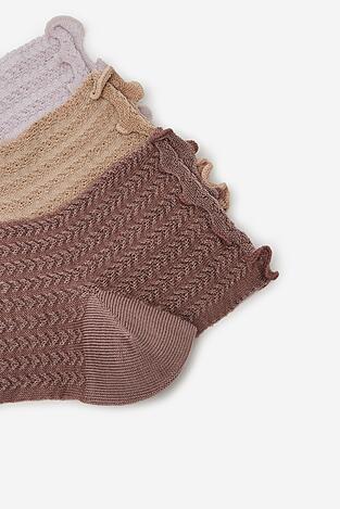 Чорапи NINE WEST KR_NW_LETIZIA_Z_SS25 (3 PACK) БЕЖОВ