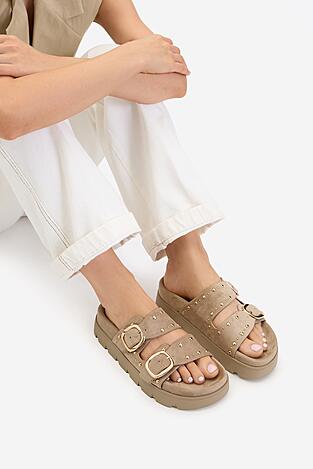 Klapki DeeZee CEO-HY35011-1 Beżowy