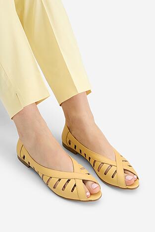 Baleriny Lasocki CEO-RST-ERICA-66 Żółty jasny