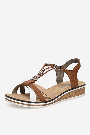 Sandały Rieker V3657-81 Brązowy