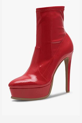 Kotníková obuv NINE WEST SIDRA SJ1450-1 ČERVENÁ