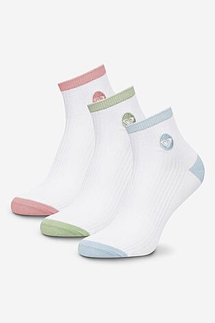 Чорапи ROXY AS_ROXY_04Z_SS25 (3-PACK) БЯЛ
