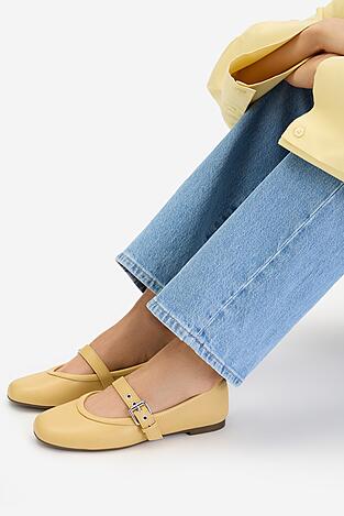 Baleriny Jenny CEO-R26SS00933-P Żółty