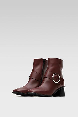 Botki Lasocki T003 Bordowy