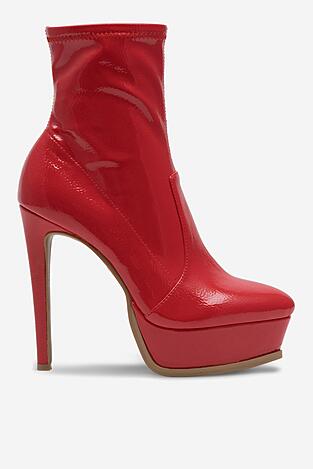 Kotníková obuv NINE WEST SIDRA SJ1450-1 ČERVENÁ