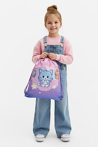 Školské vrecko na obuv TOM&JERRY GOKKO  CEO-ACCCS-AW25-315WBGTJ FIALOVÁ