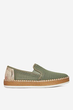 Espadrille Rieker L7873-52 OLAJZÖLD