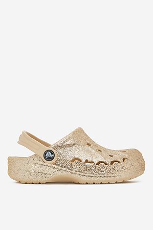 Klapki basenowe Crocs C-BAYA GLITTER CLOG K 207015-11S Złoty