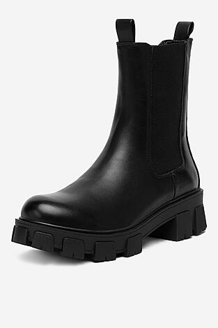 Členková topánka DeeZee 12837-22-BLACK PU ČIERNA