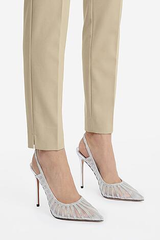 Czółenka EVA MINGE EO-AVA-E373-70H-C183Y1 Srebrny