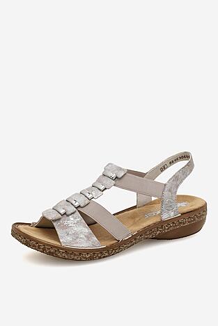 Sandały Rieker 62850-90 Srebrny