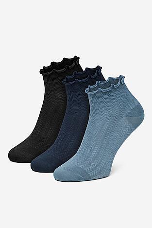 Ponožky NINE WEST KR_NW_LETIZIA_Z_SS25 (3 PACK) ČERNÁ