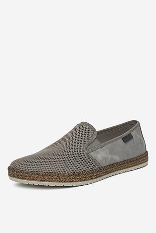 Espadryle Rieker B5265-43 Szary ciemny